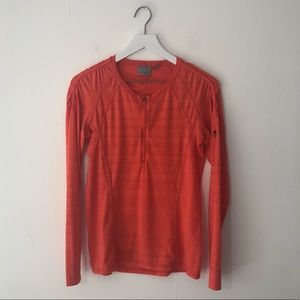 Athleta Orange Quarter Zip Top Size M